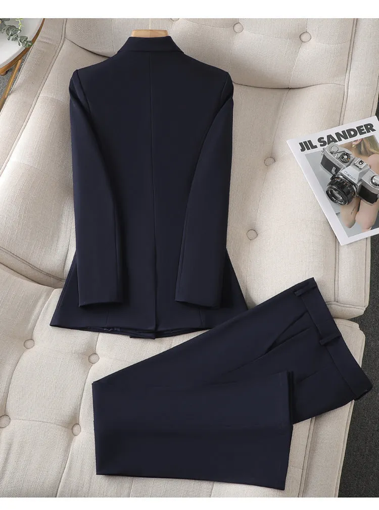 Women's Tailored Blazer Pantsuit Set