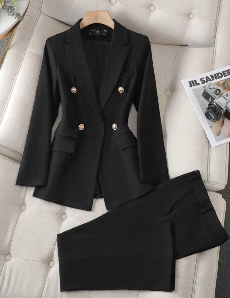 Women's Tailored Blazer Pantsuit Set