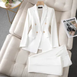 Women's Tailored Blazer Pantsuit Set