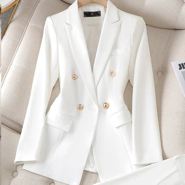 Women's Tailored Blazer Pantsuit Set