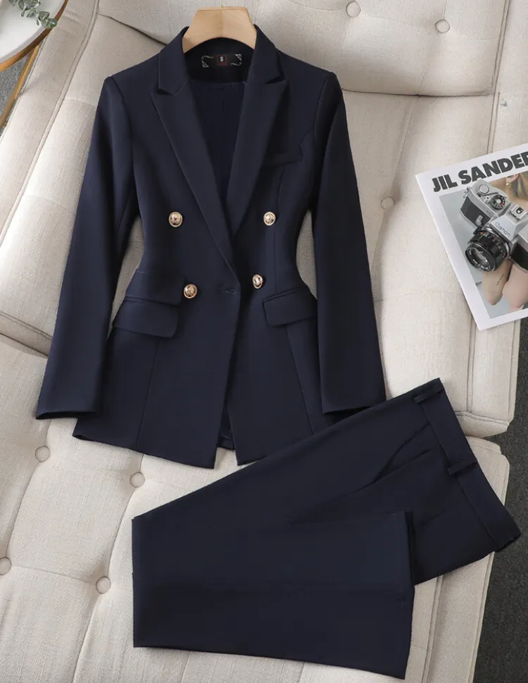 Women's Tailored Blazer Pantsuit Set