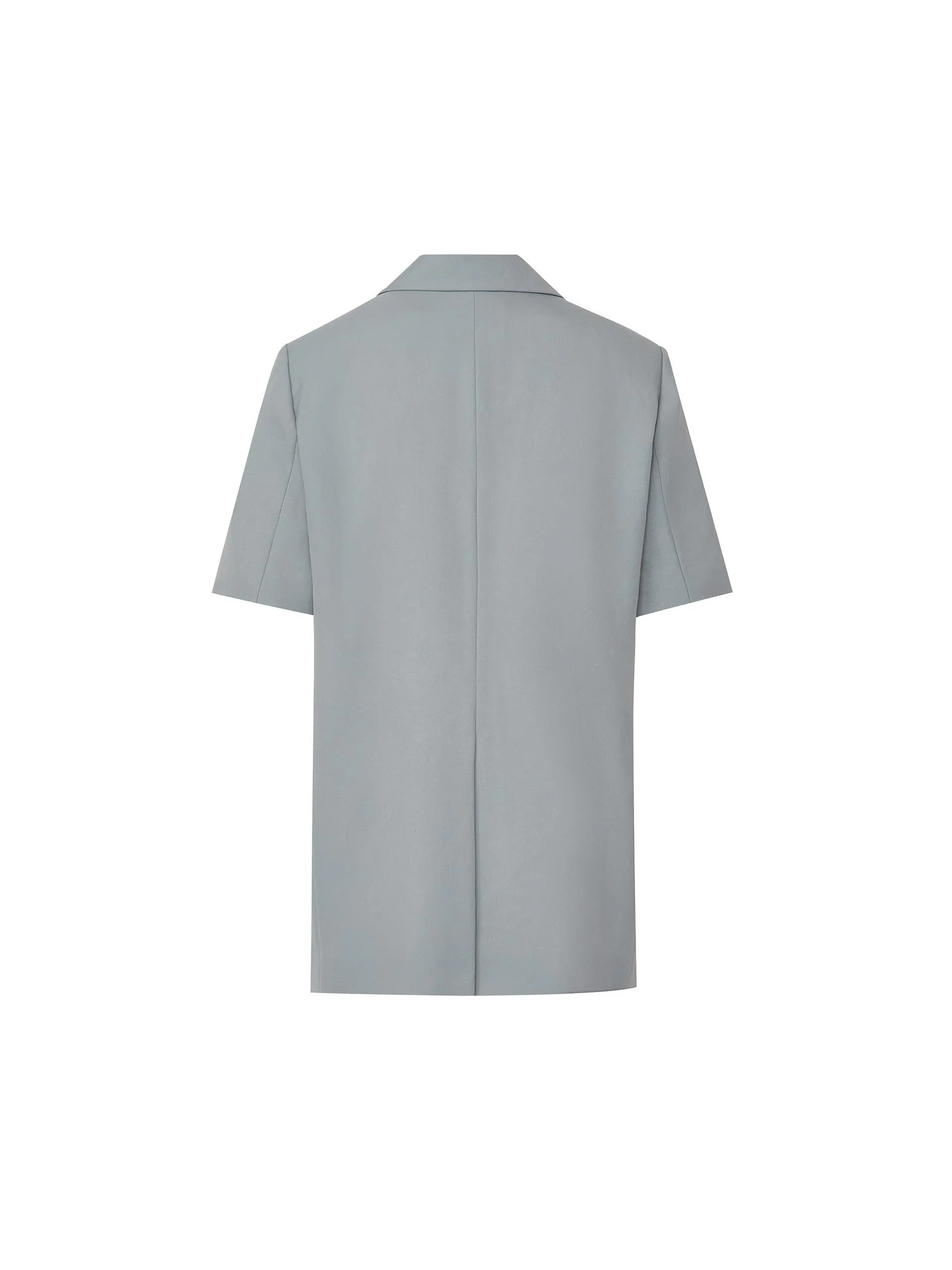 Wool Blend Short Sleeve Blazer