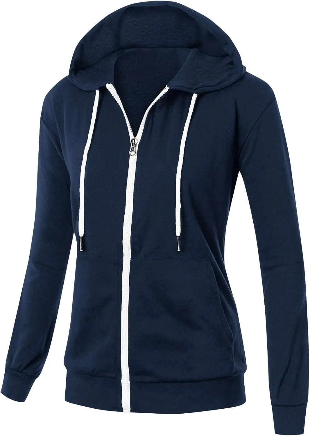Zip Up Hoodie Womens Long Sleeve Drawstring Hooded Sweatshirt Casual Fleece Jacket 2024 Fall Outfits with Pockets